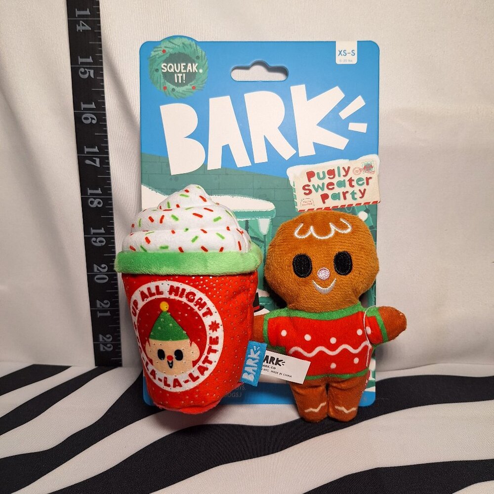 NWT Bark Ginger Brew Crew Dog Toy XS-S
